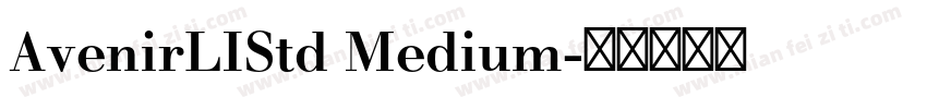 AvenirLIStd Medium字体转换
